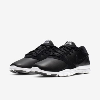 Nike Flex Essential TR Leather - Női Edzőcipő - Fekete/Fehér/Világos Piros/Fekete